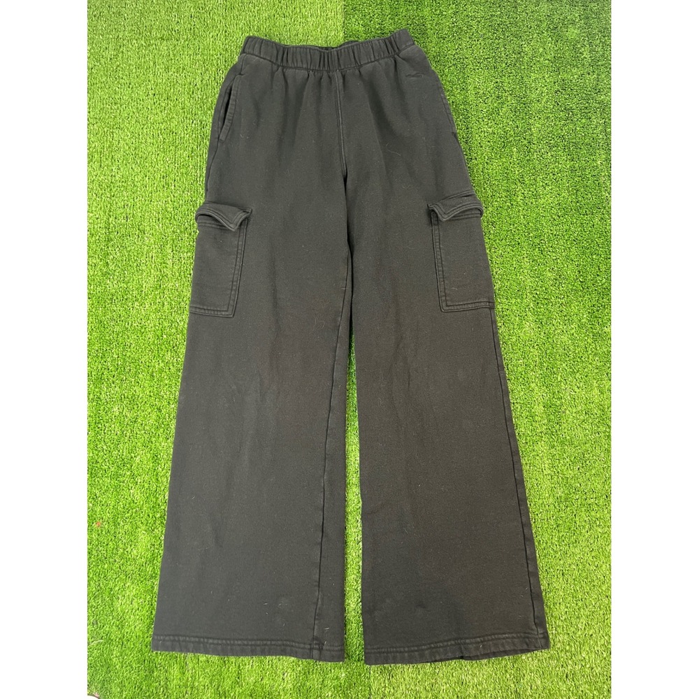 Hollister Ultra High-Rise Wide Leg Cargo Sweatpants Black XS